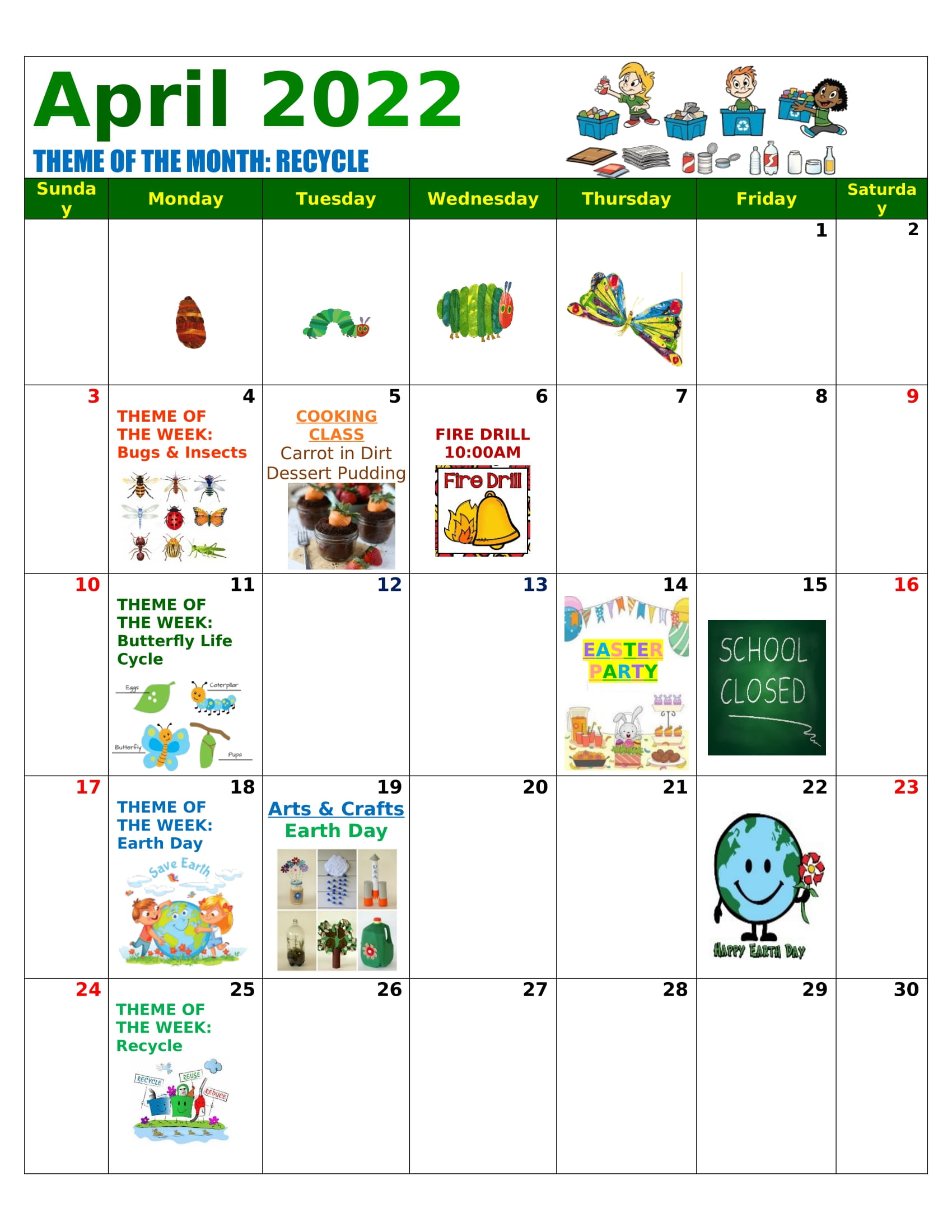 Calendar Events Ivy Day School