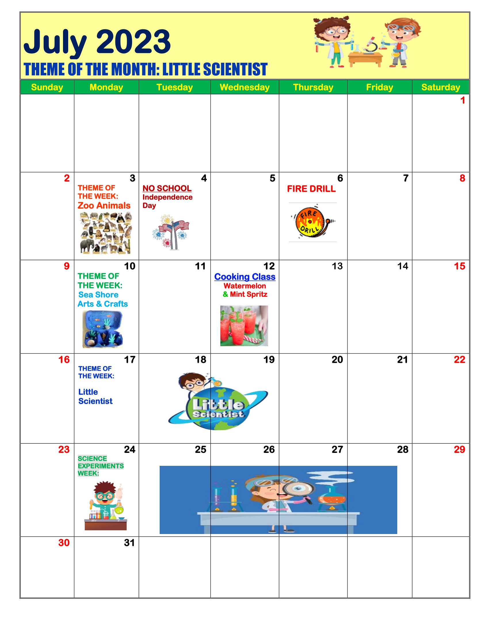 Calendar Events Ivy Day School